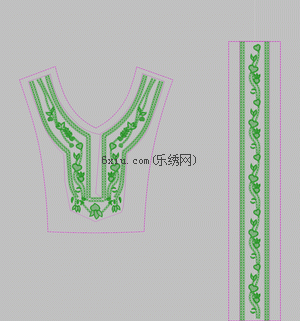 Collar strip embroidery pattern album