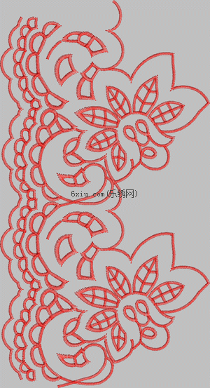 Curve flower embroidery pattern album