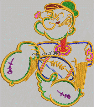 Cartoon Popeye embroidery pattern album