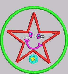 Five-pointed star embroidery pattern album
