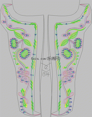 pants embroidery pattern album