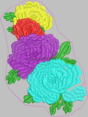 Big Flower Peony embroidery pattern album