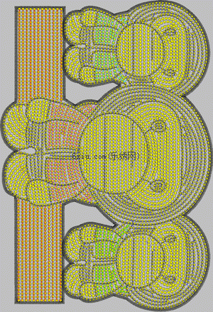 Monkey bead tablets embroidery pattern album