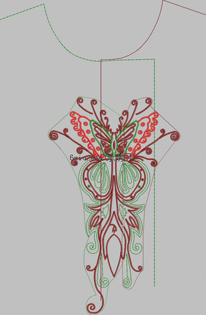 The collar butterfly is complex embroidery pattern album