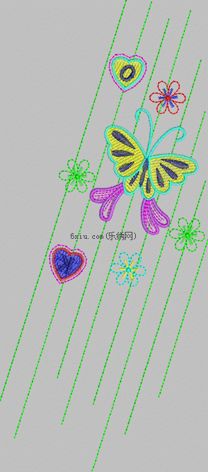 Child Butterfly embroidery pattern album