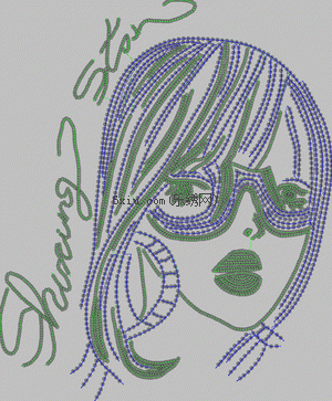 Girl pearl tablets embroidery pattern album