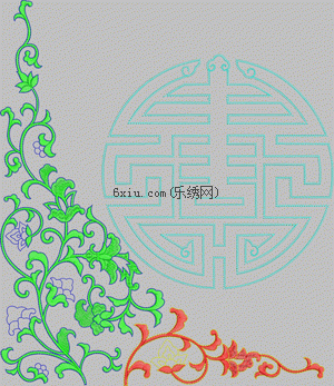Traditional auspiciousness embroidery pattern album