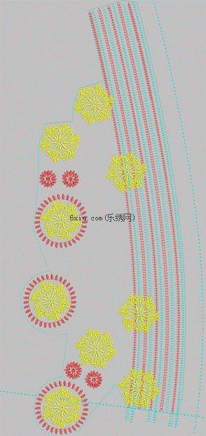 Broken flower skirt embroidery pattern album