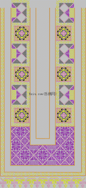 Cross stitch collar embroidery pattern album