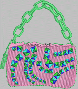 Diamond handbag embroidery pattern album