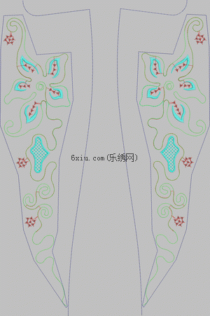 Trouser beads embroidery pattern album