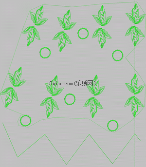 Simple leaves embroidery pattern album