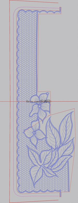 Square flower strips embroidery pattern album