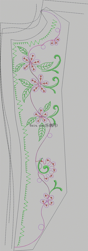 Sequins pants embroidery pattern album