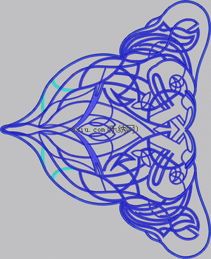 Abstract tiger head lines embroidery pattern album