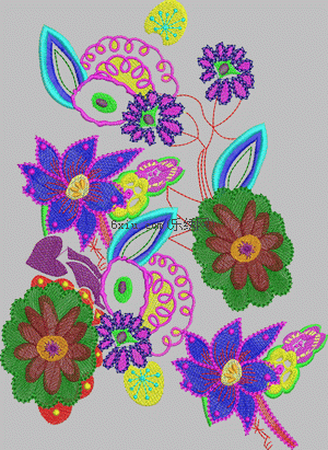 Complex Flowers embroidery pattern album