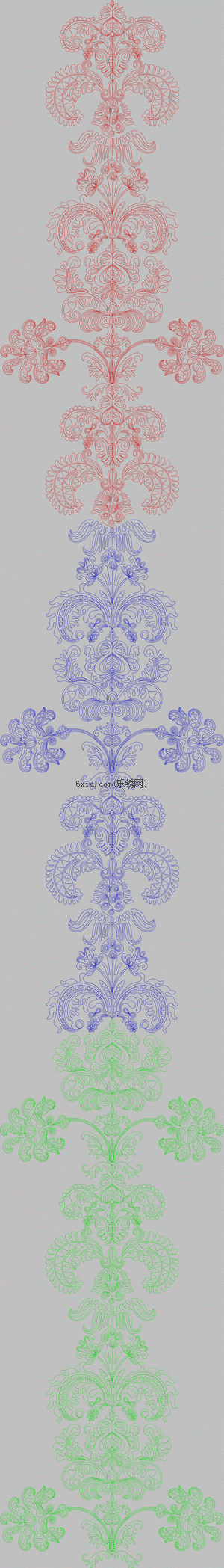 Abstract sleeve curve embroidery pattern album