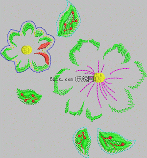 Simple flowers embroidery pattern album