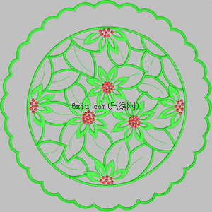 A circle-shaped flower. embroidery pattern album