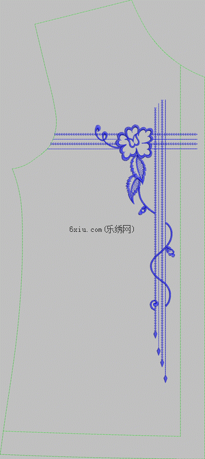 Cross in front of chest embroidery pattern album