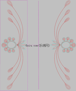 Symmetrical lines embroidery pattern album