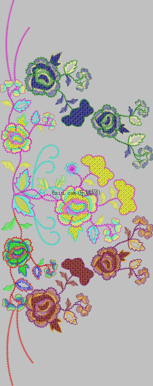 Skirt embroidery pattern album