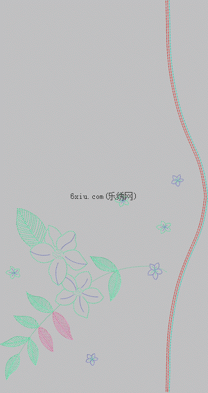 Simple leaves and flowers embroidery pattern album