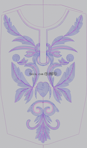 Abstract symmetric curve embroidery pattern album