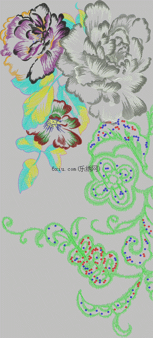 Flower embroidery pattern album