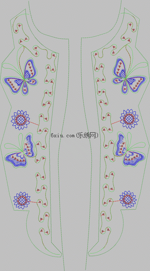 Butterfly pants sequins embroidery pattern album