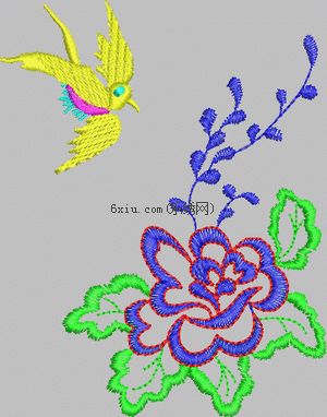 Birds and flowers embroidery pattern album