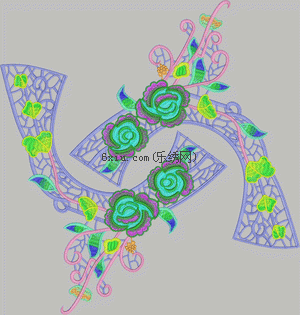Polychromatic water-soluble collar embroidery pattern album