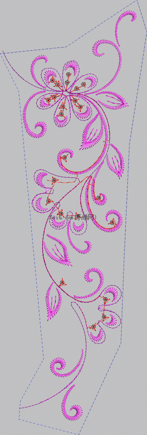Sequined trousers embroidery pattern album