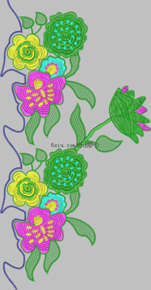 Big Beautiful Flowers embroidery pattern album