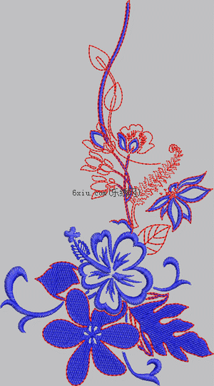 Simple Flowers embroidery pattern album