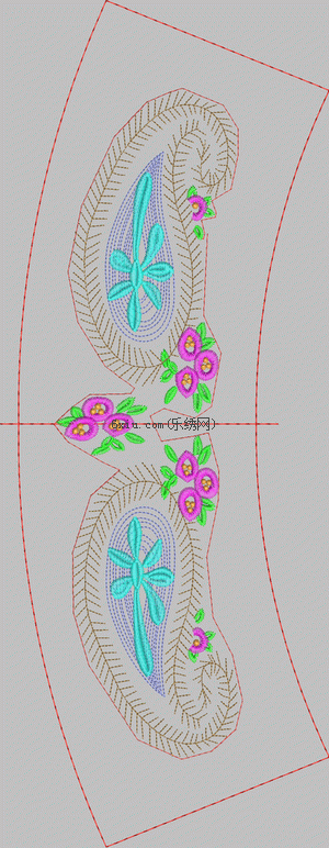 Abstract flower pattern embroidery pattern album