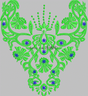 Three symmetrical curves embroidery pattern album