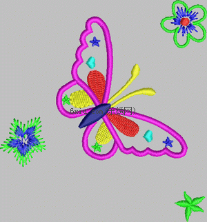 Cartoon Butterfly embroidery pattern album
