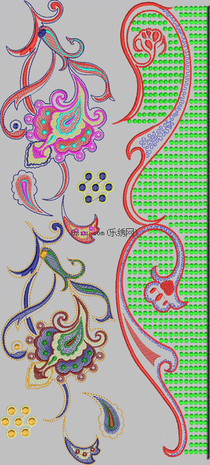 Lace stripe embroidery pattern album