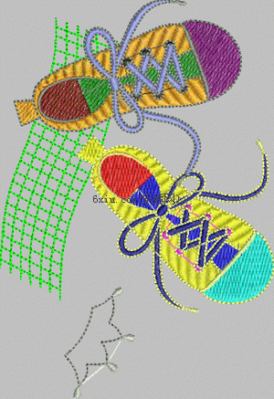 Cartoon Dance Shoes embroidery pattern album