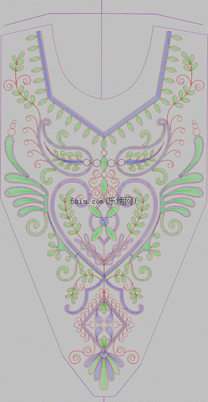 Abstract special embroidered collar embroidery pattern album