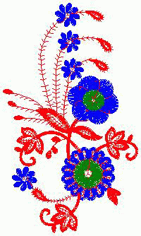 Sequins. It divides flowers. embroidery pattern album
