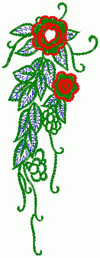 Classic leaf flowers embroidery pattern album
