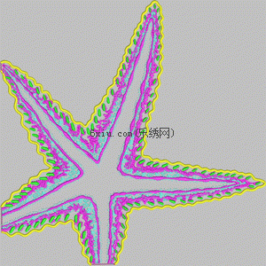 Starfish Pentagon embroidery pattern album