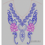 V flowers embroidery pattern album