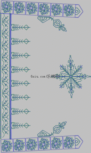 Abstract snowflake dress embroidery pattern album