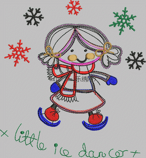 Little Girl Character embroidery pattern album