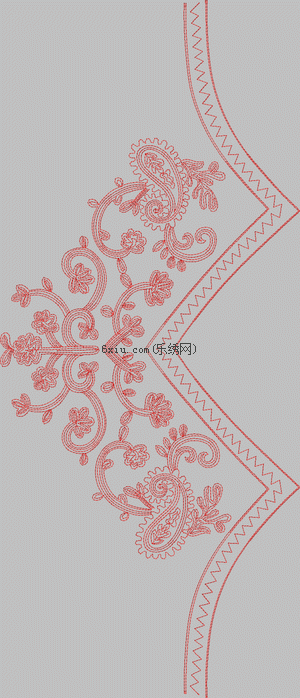 Cord embroidered collar Abstract embroidery pattern album