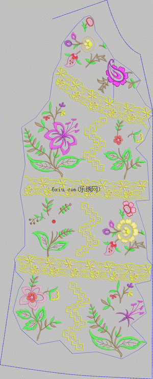 Traditional flowery clothes are full embroidery pattern album