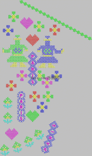 Cross-stitch Characters embroidery pattern album